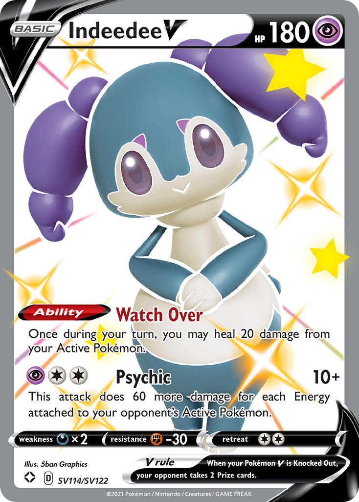 Pokemon TCG Indeedee V SV114/SV122 - Shining Fates