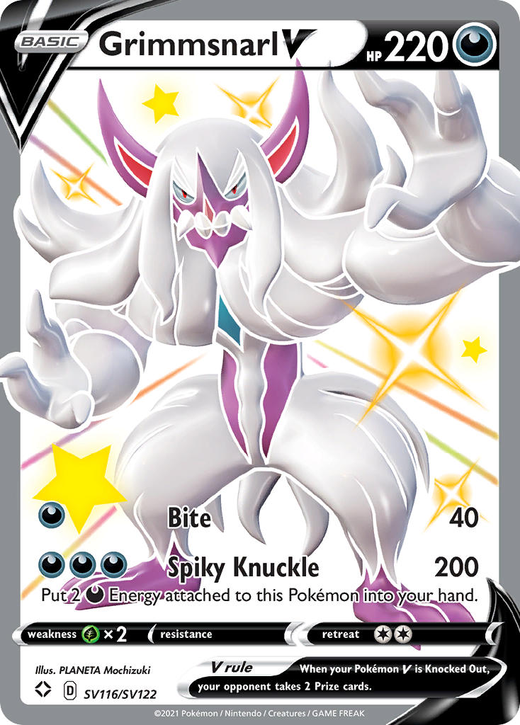 Pokemon TCG Grimmsnarl V SV116/SV122 - Shining Fates