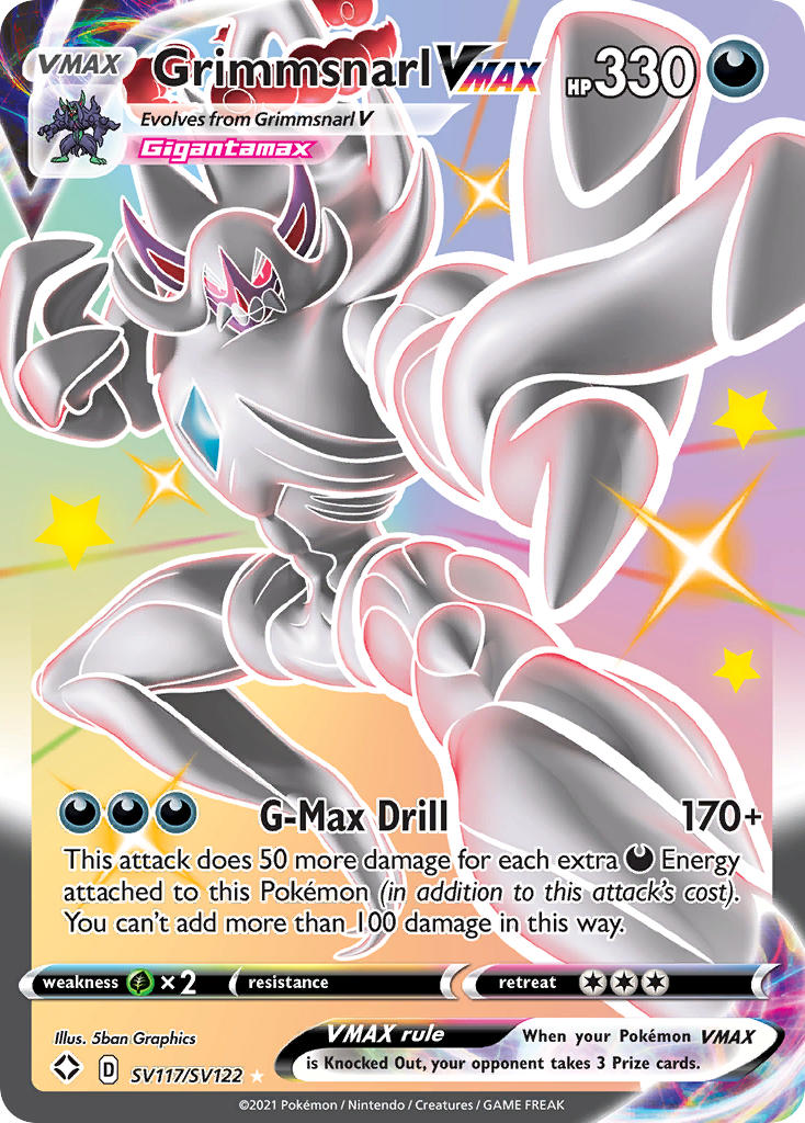 Pokemon TCG Grimmsnarl VMAX SV117/SV122 - Shining Fates