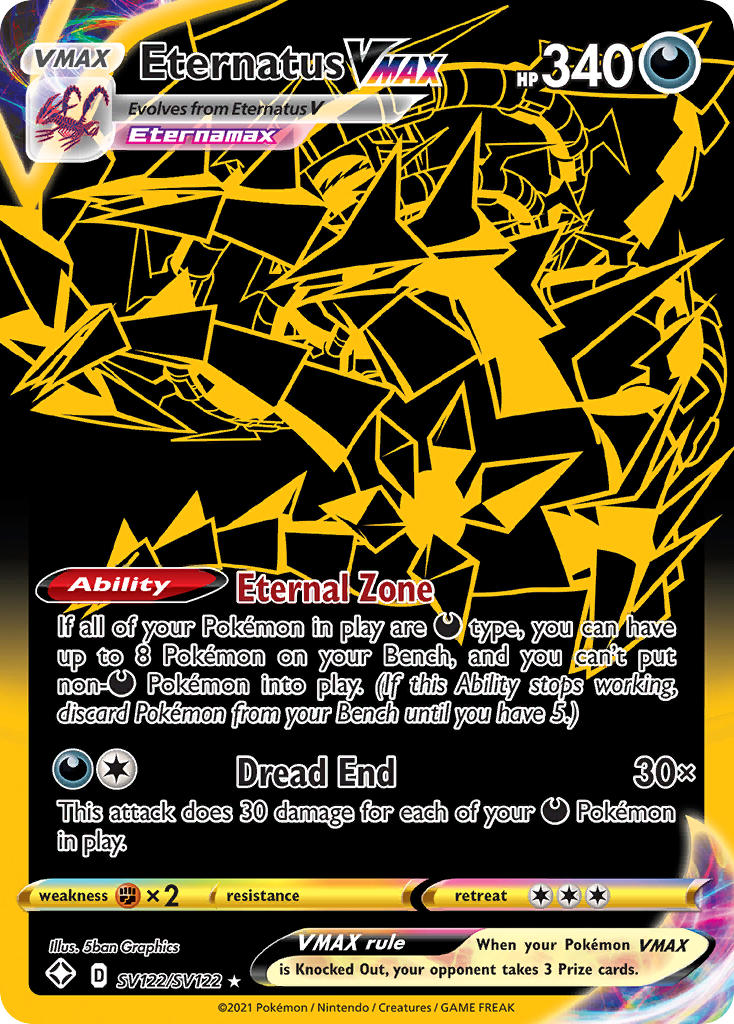 Pokemon TCG Eternatus VMAX SV122/SV122 - Shining Fates