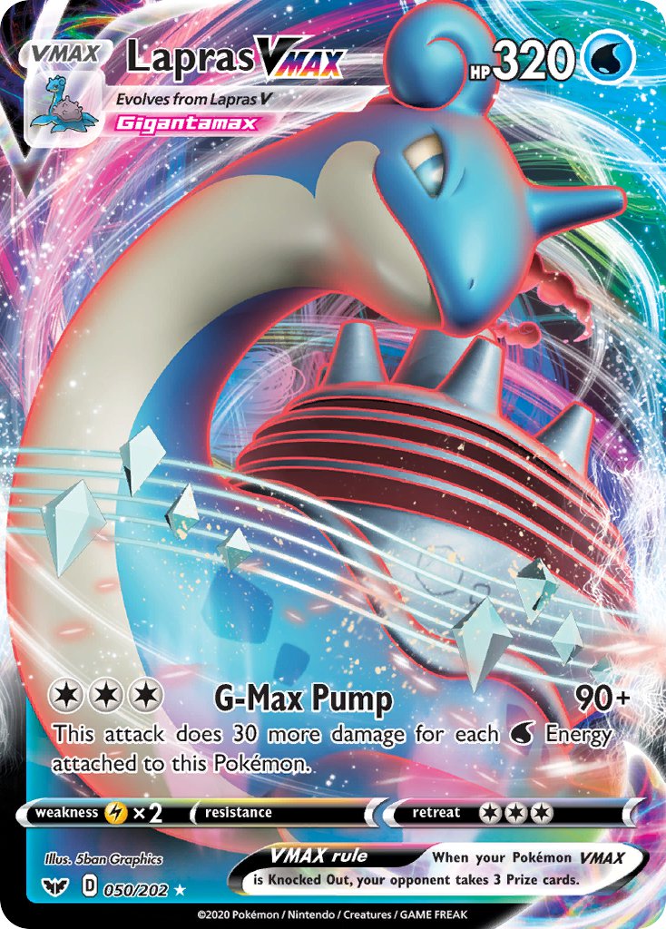 Pokemon TCG Lapras VMAX 050/202 - Sword & Shield