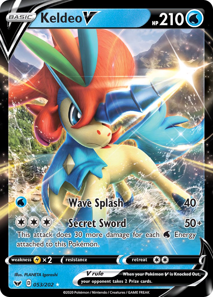 Pokemon TCG Keldeo V 053/202 - Sword & Shield