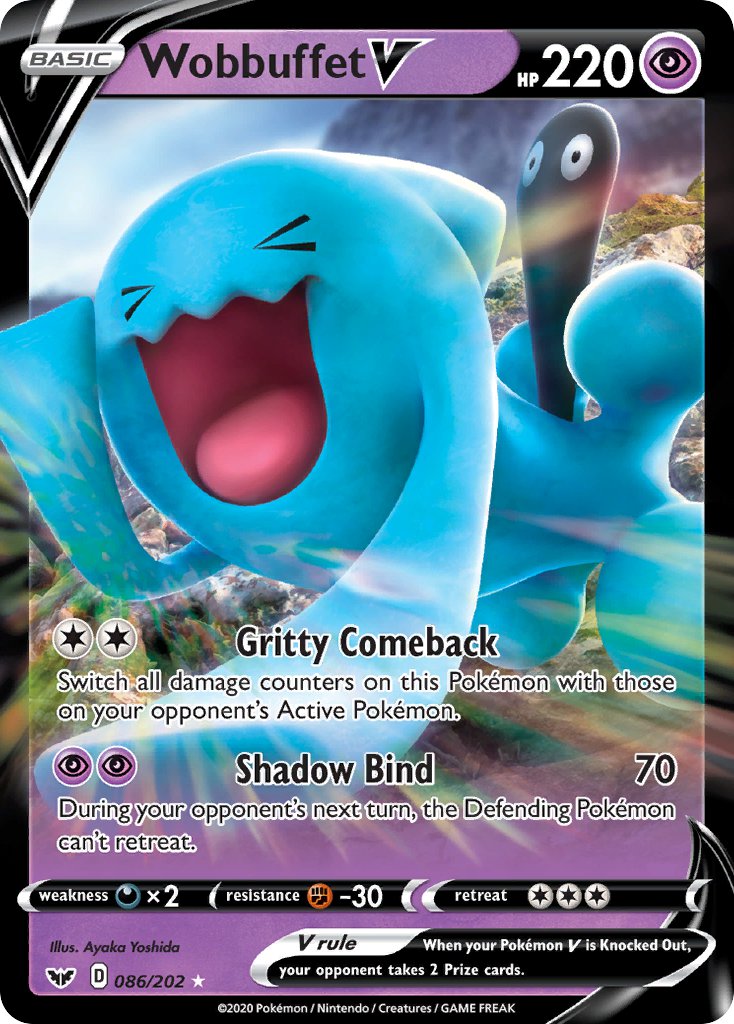 Pokemon TCG Wobbuffet V 086/202 - Sword & Shield