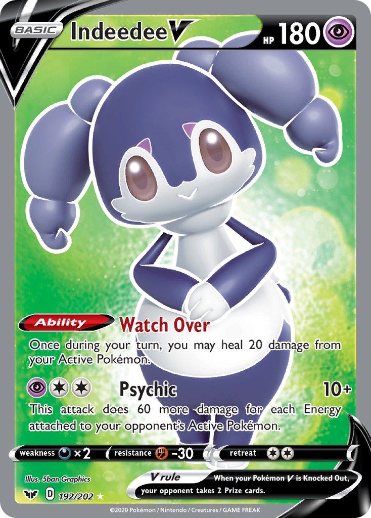 Pokemon TCG Indeedee V 192/202 - Sword & Shield