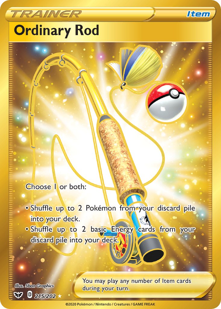 Pokemon TCG Ordinary Rod 215/202 - Sword & Shield