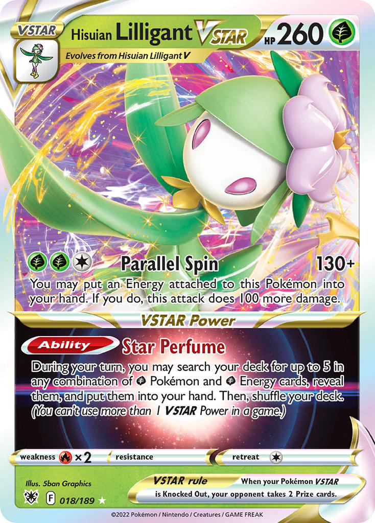 Pokemon TCG Hisuian Lilligant VSTAR 018/189 - Astral Radiance