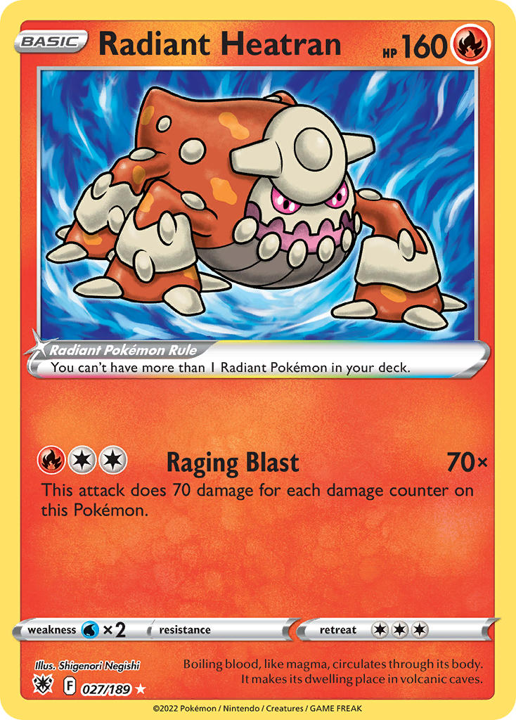 Pokemon TCG Radiant Heatran 027/189 - Astral Radiance