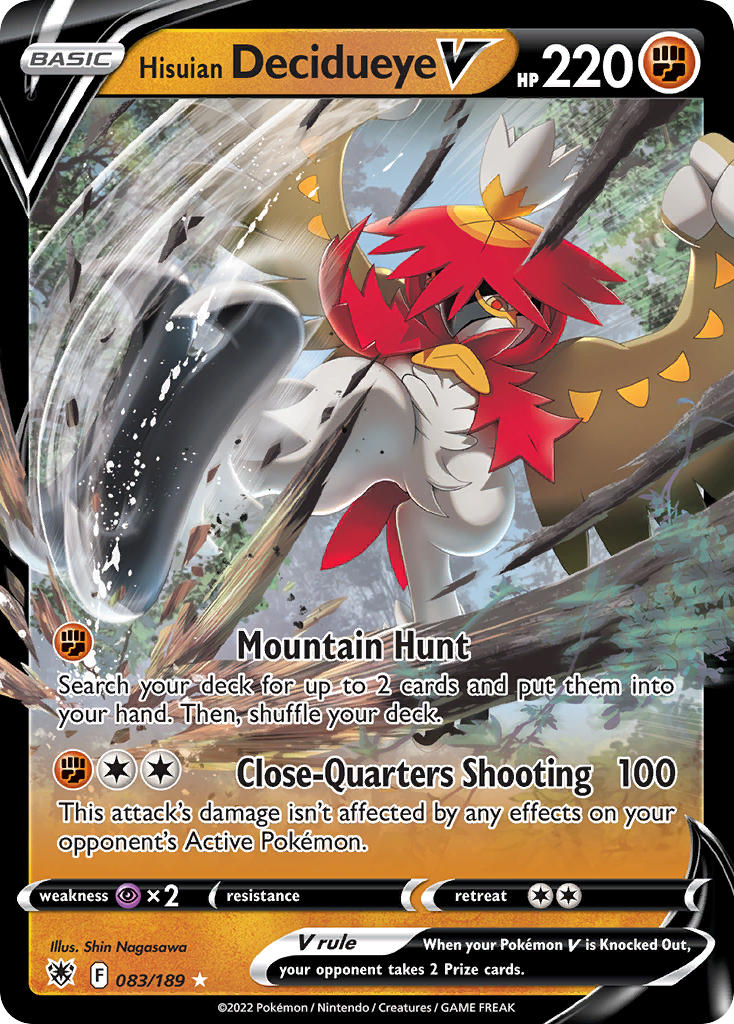 Pokemon TCG Hisuian Decidueye V 083/189 - Astral Radiance