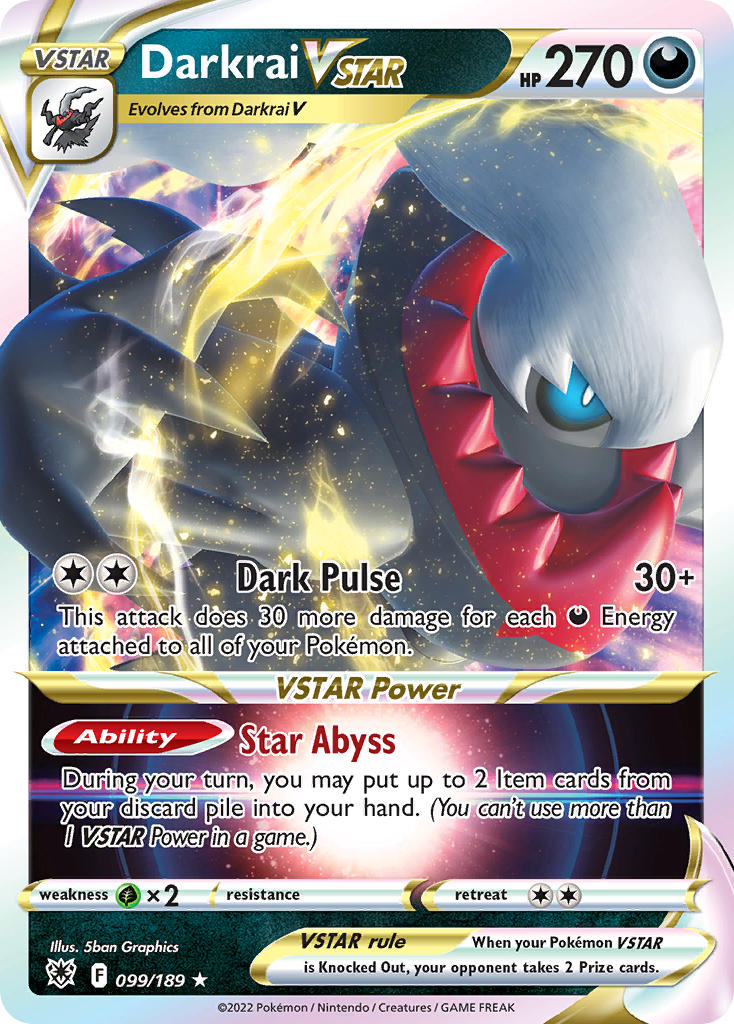 Pokemon TCG Darkrai VSTAR 099/189 - Astral Radiance