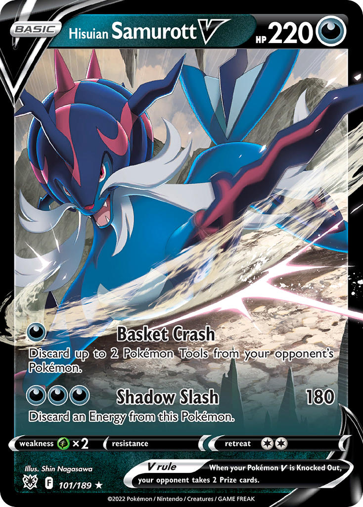 Pokemon TCG Hisuian Samurott V 101/189 - Astral Radiance