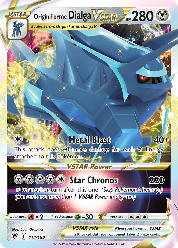 Pokemon TCG Origin Forme Dialga VSTAR 114/189 - Astral Radiance