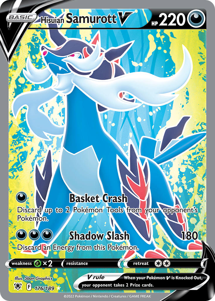 Pokemon TCG Hisuian Samurott V 176/189 - Astral Radiance