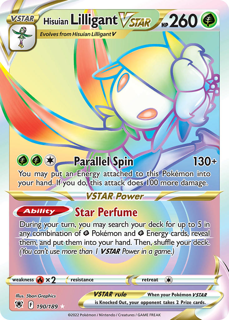 Pokemon TCG Hisuian Lilligant VSTAR 190/189 - Astral Radiance