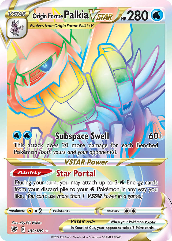 Pokemon TCG Origin Forme Palkia VSTAR 192/189 - Astral Radiance