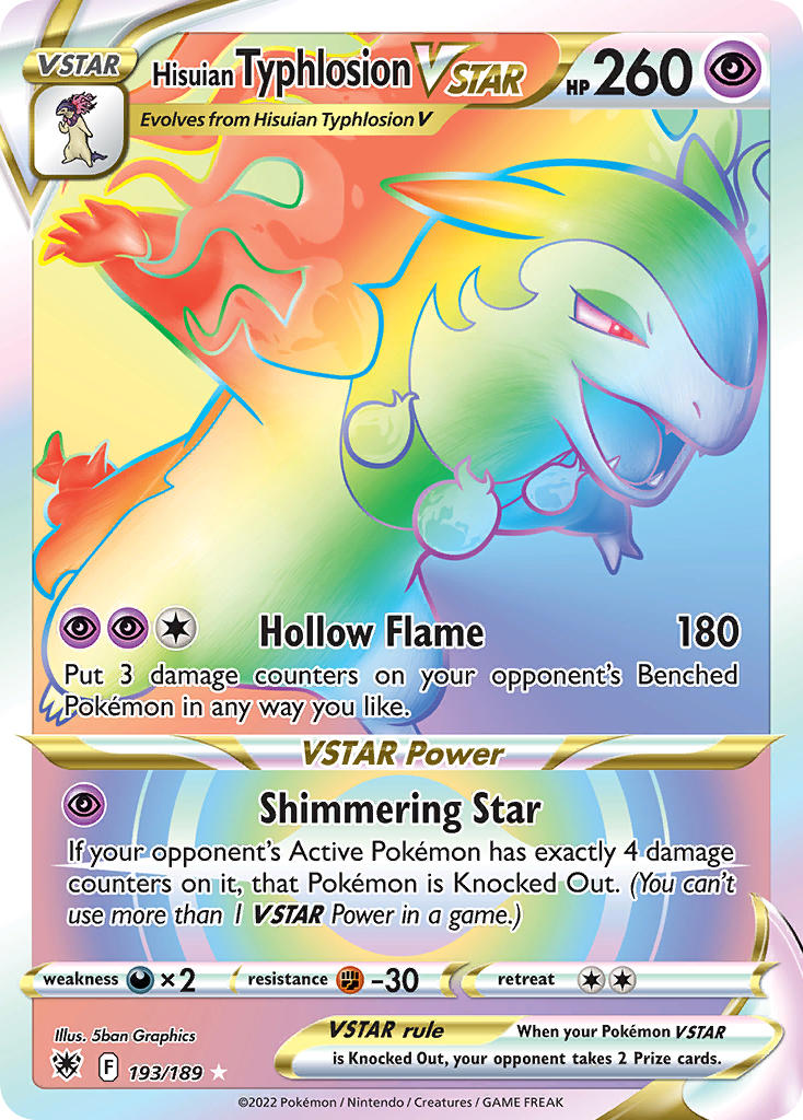 Pokemon TCG Hisuian Typhlosion VSTAR 193/189 - Astral Radiance
