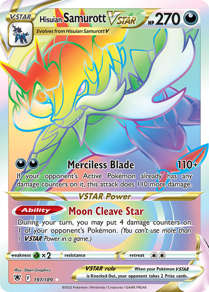Pokemon TCG Hisuian Samurott VSTAR 197/189 - Astral Radiance