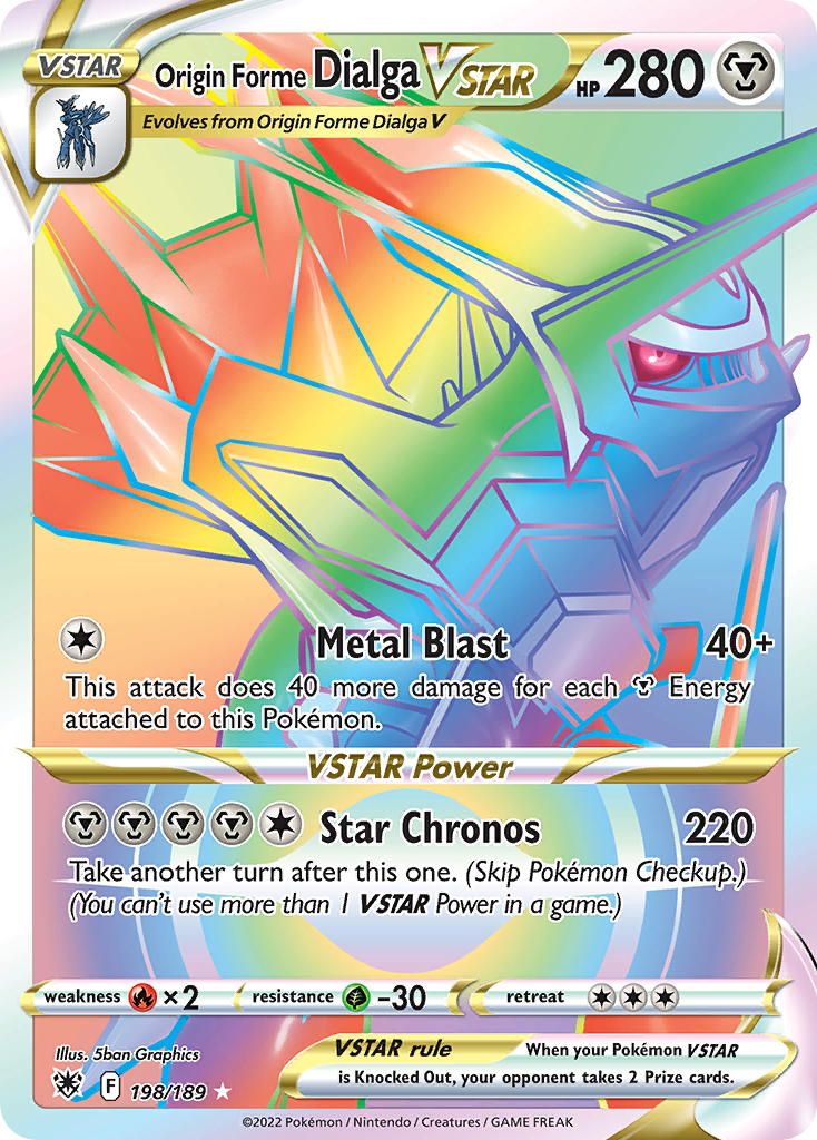 Pokemon TCG Origin Forme Dialga VSTAR 198/189 - Astral Radiance
