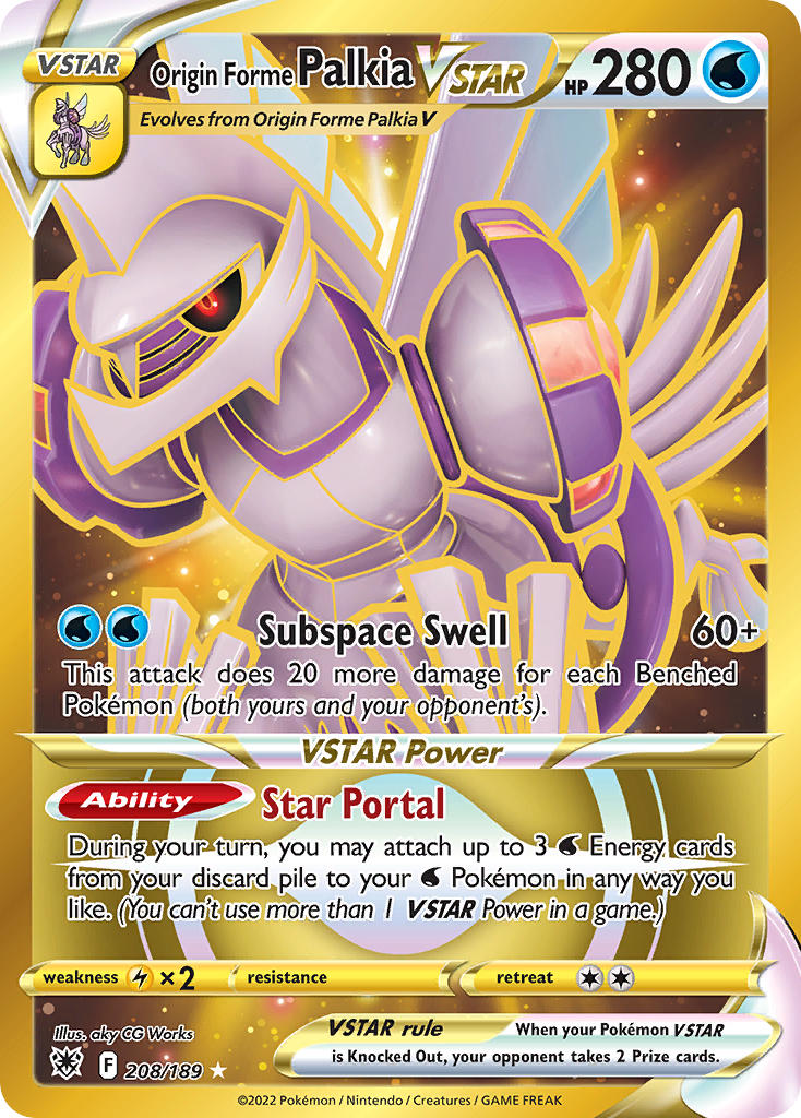 Pokemon TCG Origin Forme Palkia VSTAR 208/189 - Astral Radiance