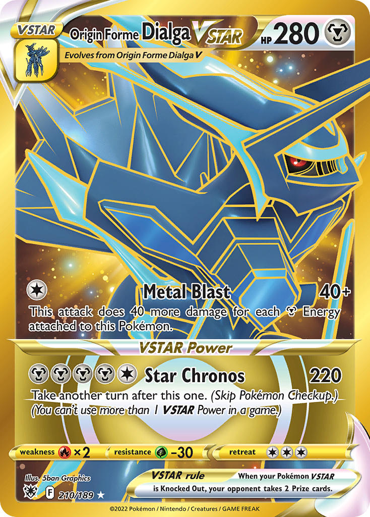 Pokemon TCG Origin Forme Dialga VSTAR 210/189 - Astral Radiance
