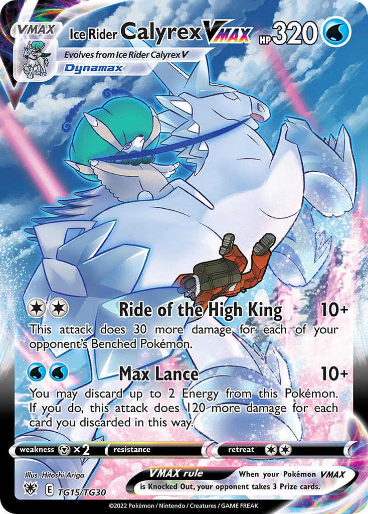 Pokemon TCG Ice Rider Calyrex VMAX TG15/TG30 - Astral Radiance