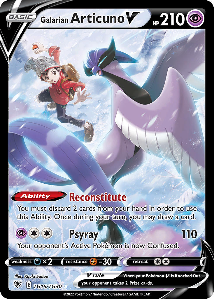 Pokemon TCG Galarian Articuno V TG16/TG30 - Astral Radiance