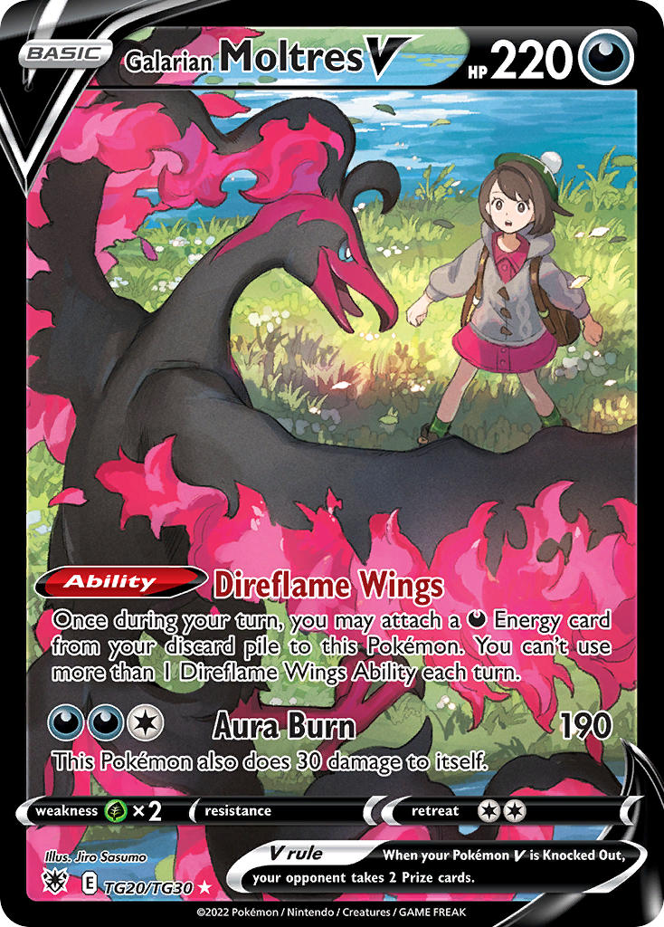 Pokemon TCG Galarian Moltres V TG20/TG30 - Astral Radiance
