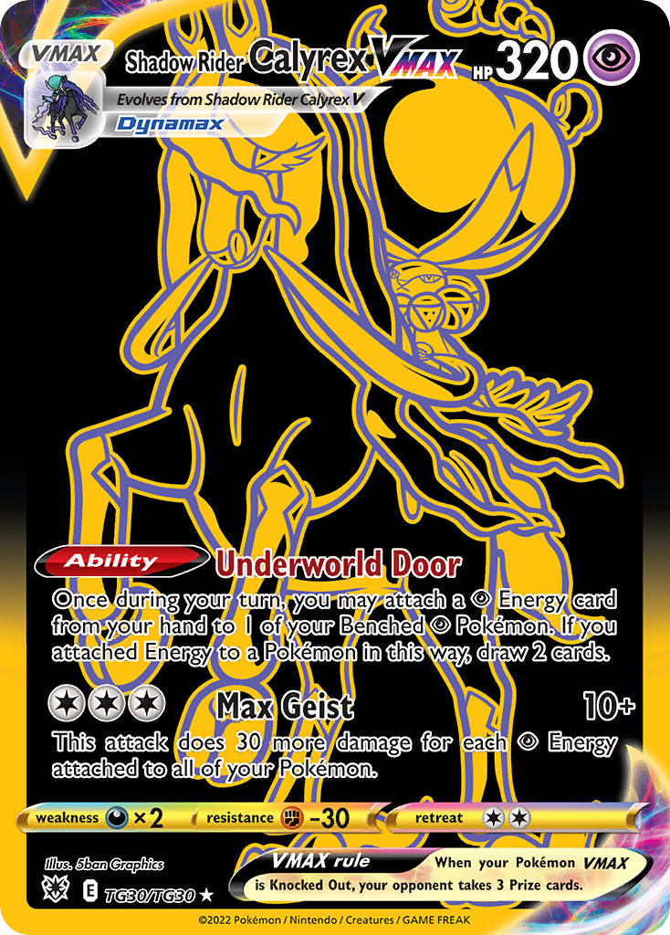Pokemon TCG Shadow Rider Calyrex VMAX TG30/TG30 - Astral Radiance