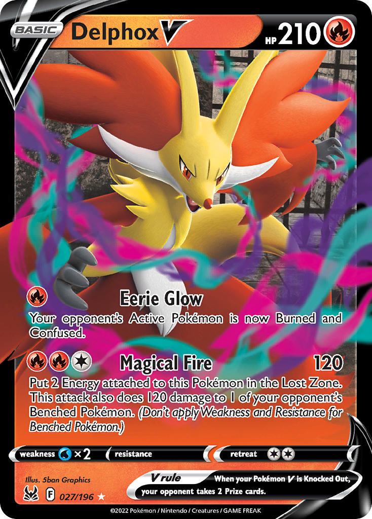Pokemon TCG Delphox V 027/196 - Lost Origin