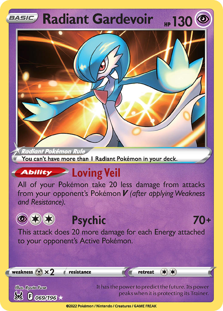 Pokemon TCG Radiant Gardevoir 069/196 - Lost Origin