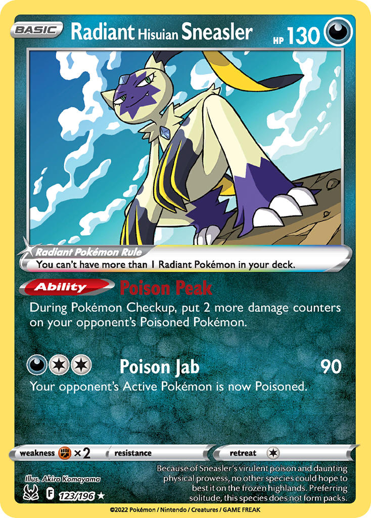 Pokemon TCG Radiant Hisuian Sneasler 123/196 - Lost Origin