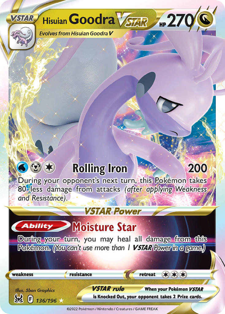 Pokemon TCG Hisuian Goodra VSTAR 136/196 - Lost Origin