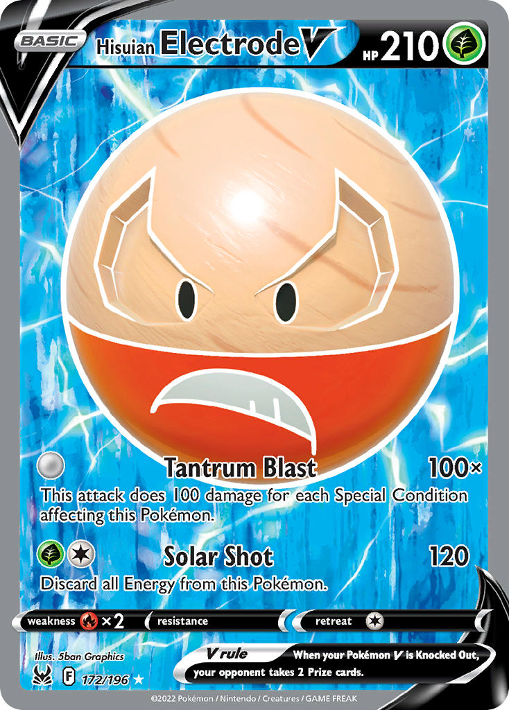 Pokemon TCG Hisuian Electrode V 172/196 - Lost Origin