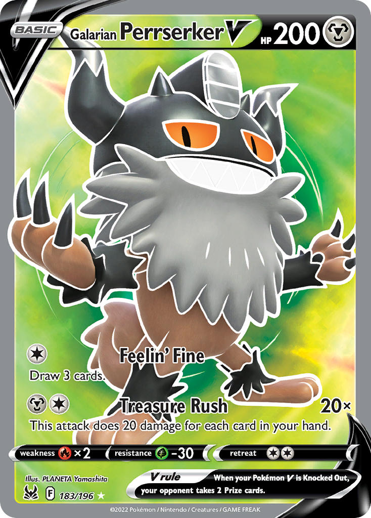 Pokemon TCG Galarian Perrserker V 183/196 - Lost Origin