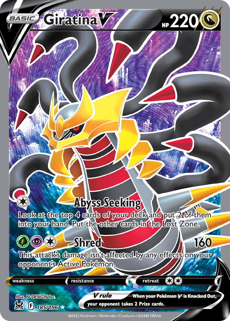 Pokemon TCG Giratina V 185/196 - Lost Origin
