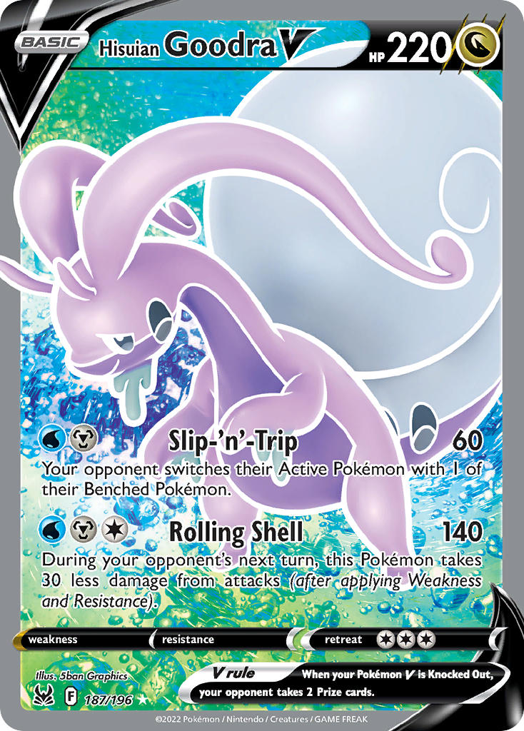 Pokemon TCG Hisuian Goodra V 187/196 - Lost Origin