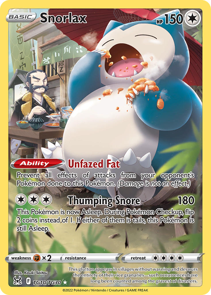 Pokemon TCG Snorlax TG10/TG30 - Lost Origin