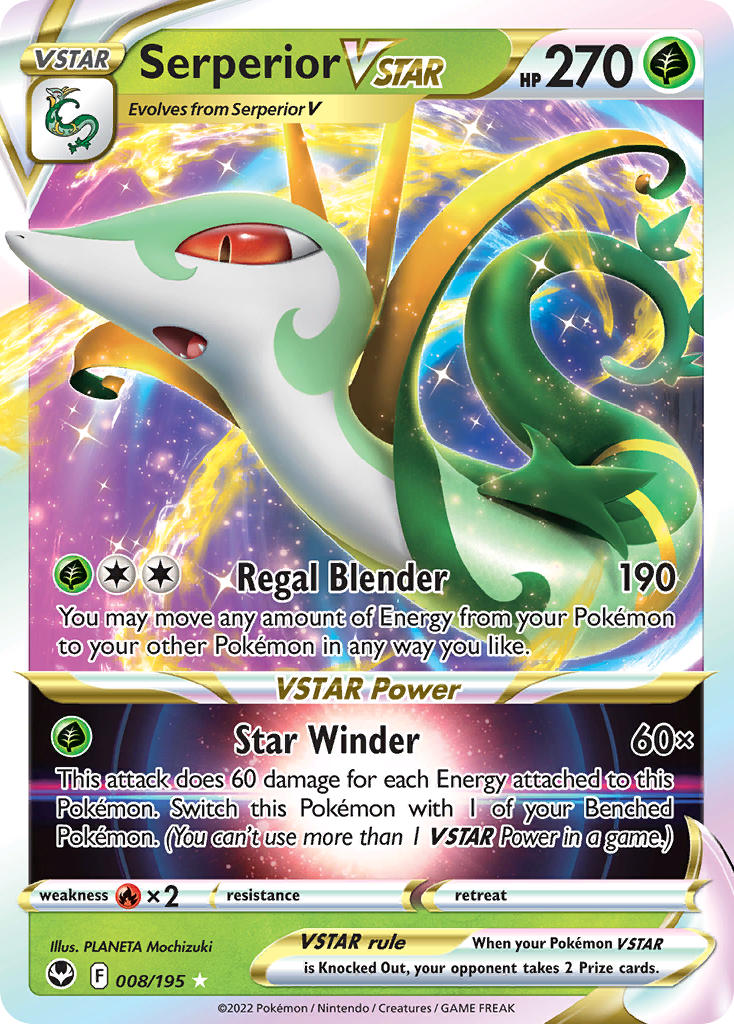 Pokemon TCG Serperior VSTAR 008/195 - Silver Tempest
