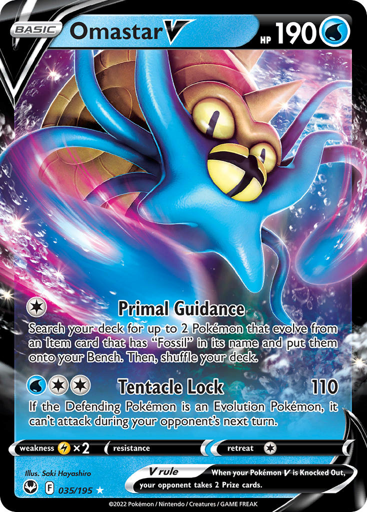 Pokemon TCG Omastar V 035/195 - Silver Tempest