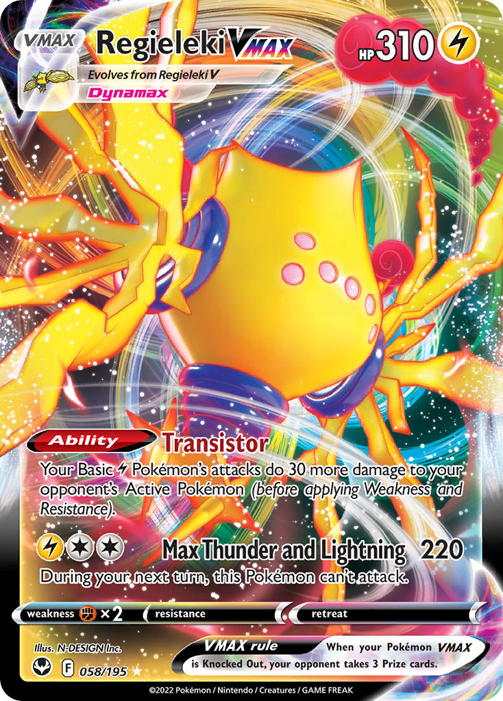 Pokemon TCG Regieleki VMAX 058/195 - Silver Tempest