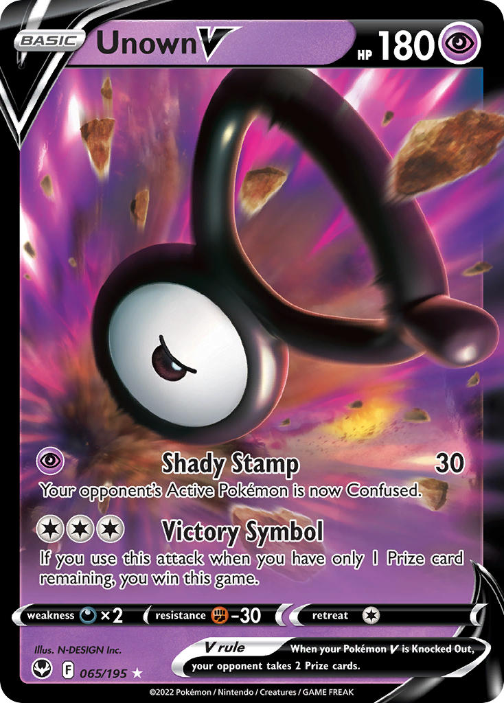 Pokemon TCG Unown V 065/195 - Silver Tempest
