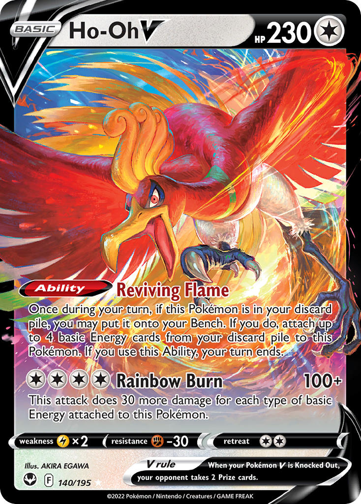 Pokemon TCG Ho-Oh V 140/195 - Silver Tempest