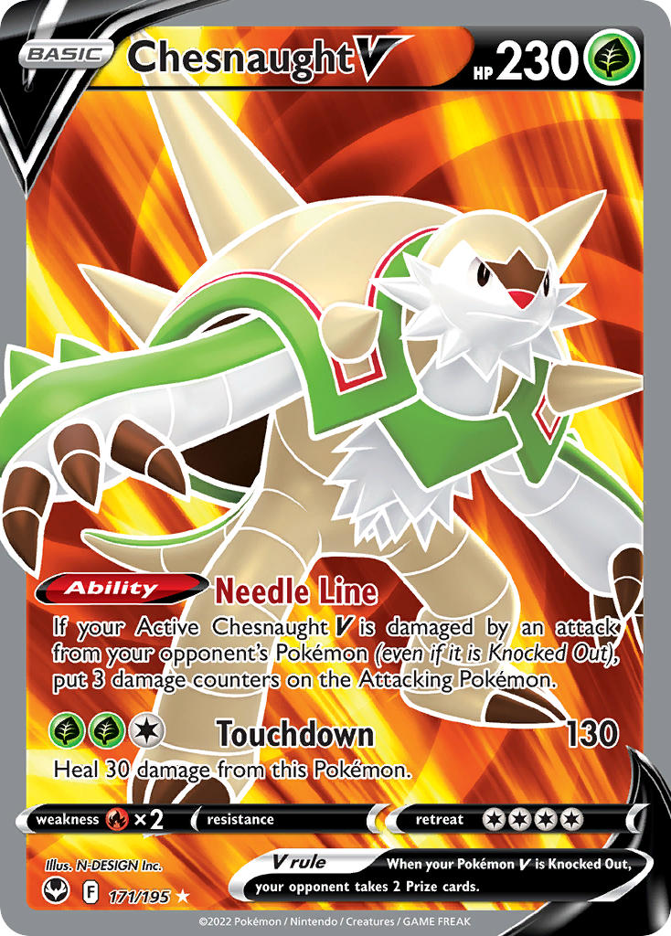 Pokemon TCG Chesnaught V 171/195 - Silver Tempest