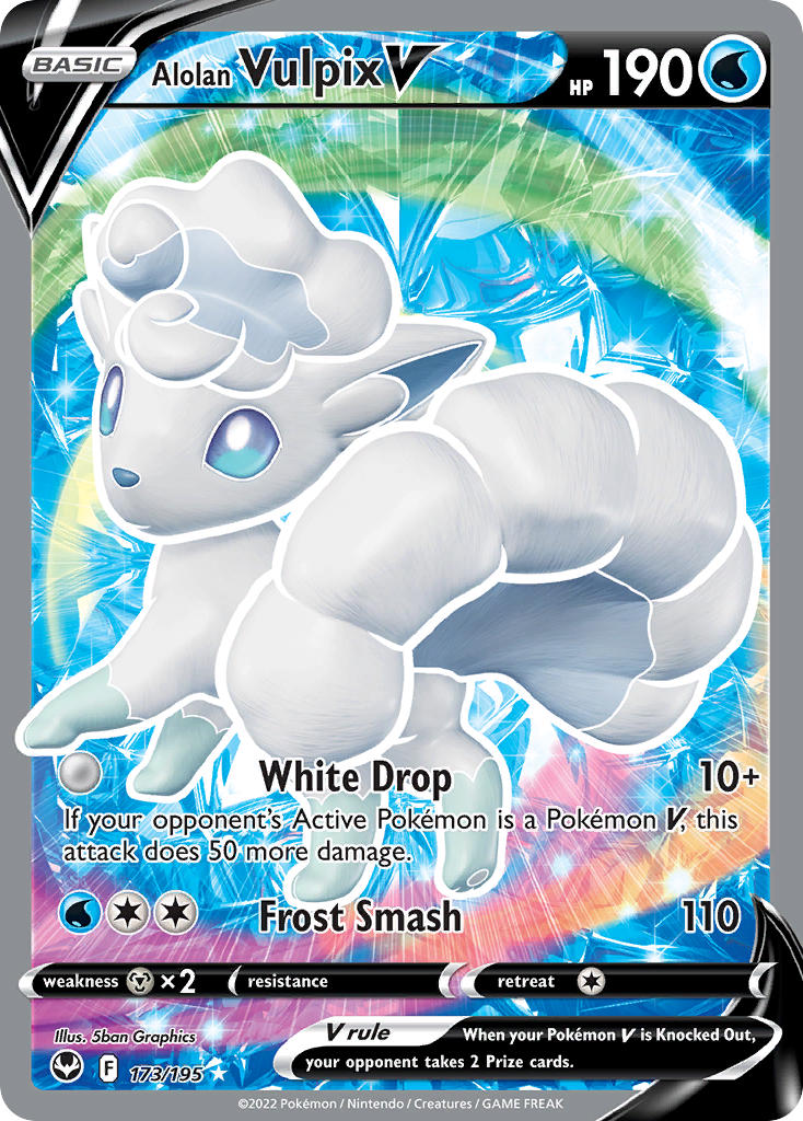 Pokemon TCG Alolan Vulpix V 173/195 - Silver Tempest