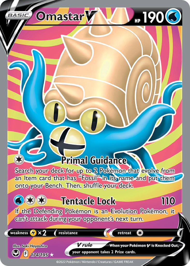 Pokemon TCG Omastar V 174/195 - Silver Tempest