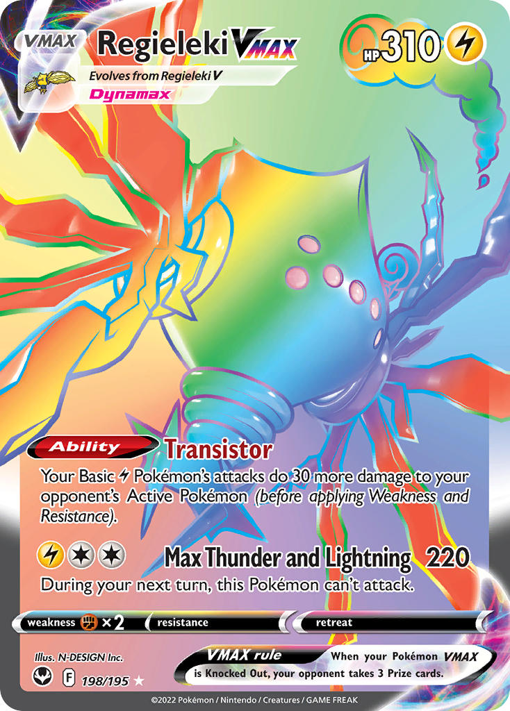 Pokemon TCG Regieleki VMAX 198/195 - Silver Tempest