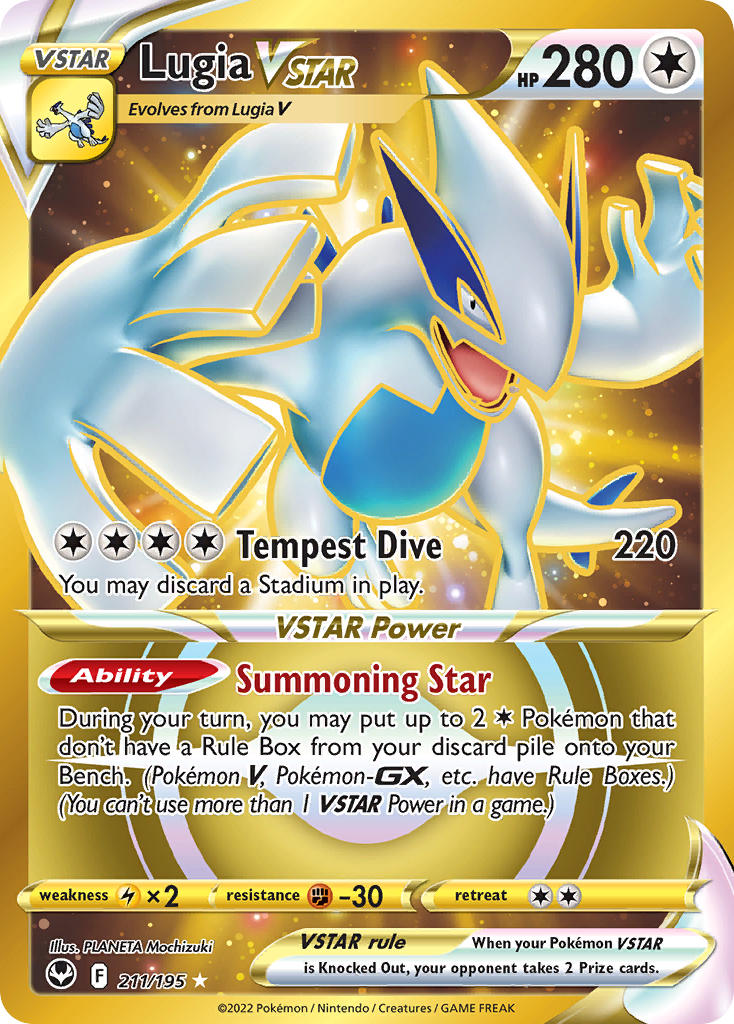 Pokemon TCG Lugia VSTAR 211/195 - Silver Tempest