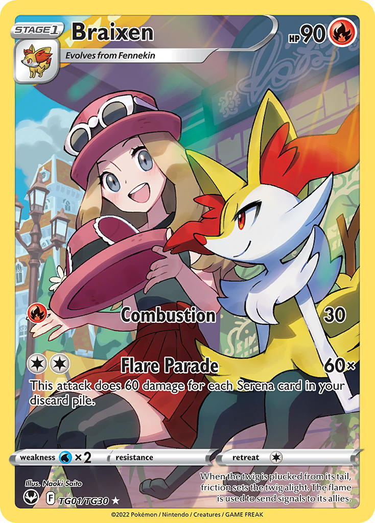Pokemon TCG Braixen TG01/TG30 - Silver Tempest