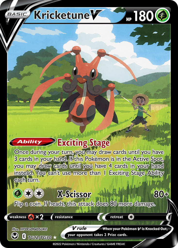 Pokemon TCG Kricketune V TG12/TG30 - Silver Tempest