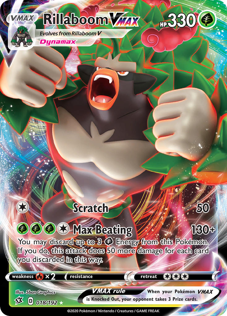Pokemon TCG Rillaboom VMAX 018/192 - Rebel Clash