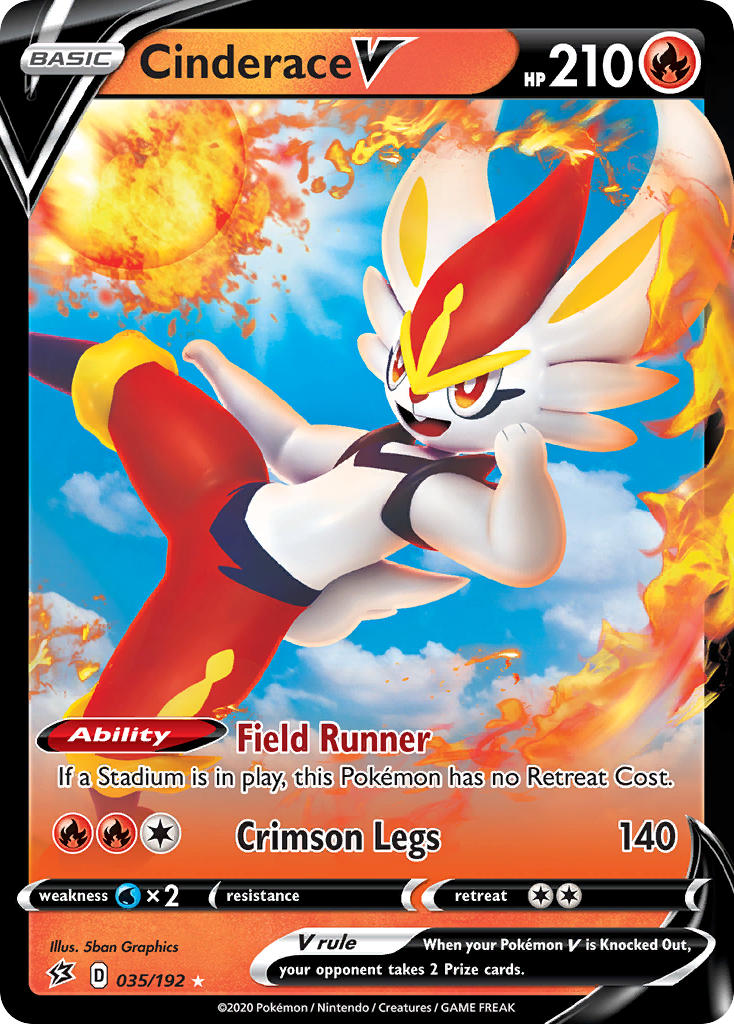 Pokemon TCG Cinderace V 035/192 - Rebel Clash